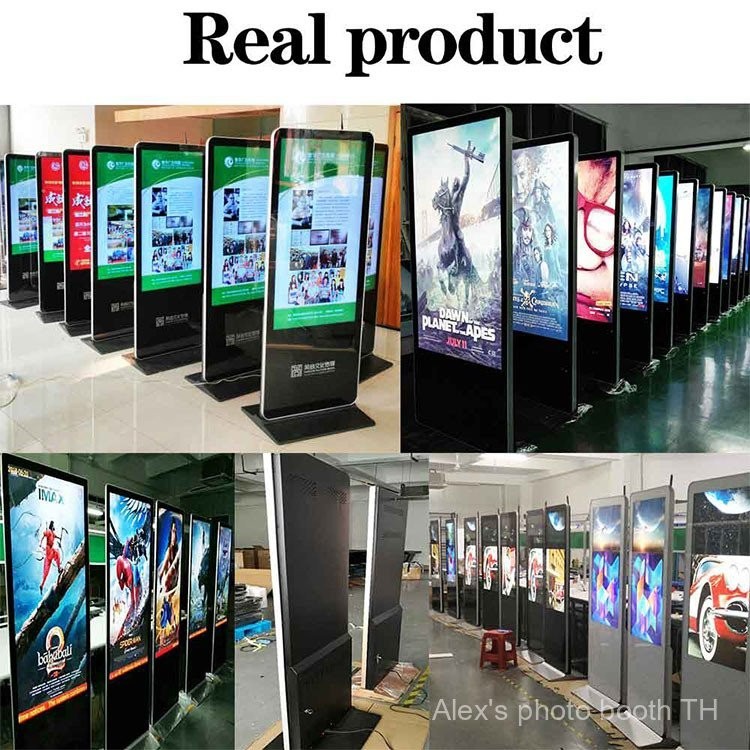 จอแสดงผลโฆษณาดิจิตอล LCD ขนาด 43 49 55 นิ้ว ตั้งพื้นในร่ม แบบตั้งตรง WIFI IVGR