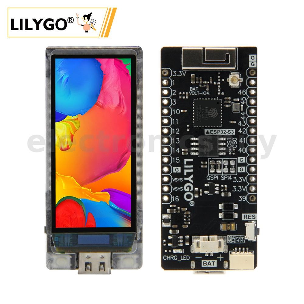 Lilygo Tdisplays3 AMOLED ESP32S3 โมดูลบอร์ดไมโครคอนโทรเลอร์ไร้สาย บลูทูธ 50 RM67162 19 นิ้ว