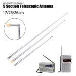 Alt 1725 ซม5 ส่วนโลหะ FullChannel Am Fm เสาอากาศวิทยุ Telescopic เสาอากาศหมุน Aerial M25 DRG