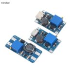 Tar 1 PC MT3608 ปรับ Step Up โมดูลแรงดันไฟฟ้า Micro USB Typec ปลั๊ก 2 V24 V ถึง 5 V28 V 2A Boost แผ่น Step Up โมดูล N