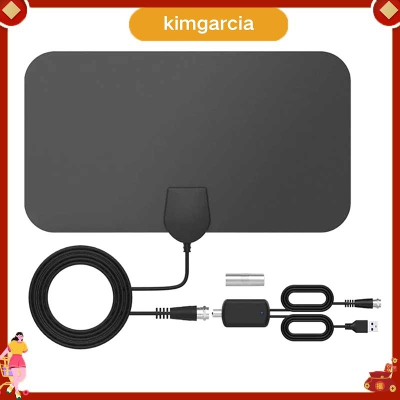 kimgarcia เสาอากาศ HDTV เสาอากาศทีวีแบบขยายดิจิตอลในร่มพร้อมสัญญาณที่แข็งแกร่ง แผนกต้อนรับส่วนหน้าทีวี Full HD ระยะ 80 ไมล์