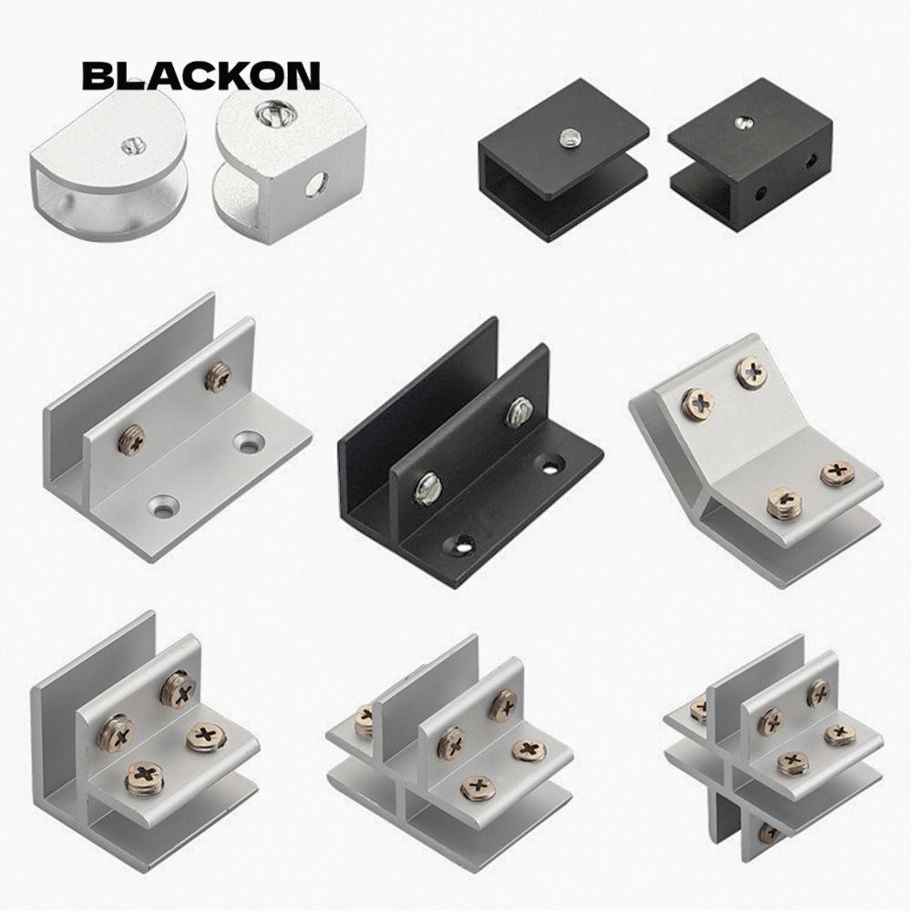 Blackon ที่วางชั้นวางคลิป คลิปหนีบชั้นวางฮาร์ดแวร์เฟอร์นิเจอร์ แคลมป์กระจก โลหะผสมสังกะสีที่วางชั้นวางรองรับแผงวงเล็บสาหรับ 612 มม