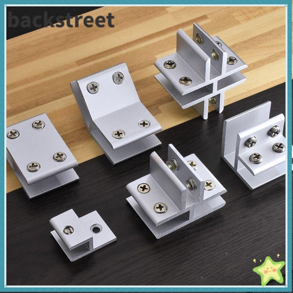 Backstage Glass Clamp Panel Bracket Shelf Holder Support Shelf Holder Clip Zinc Alloy เฟอร์นิเจอร์ฮาร์ดแวร์ชั้นวางคลิปสาหรับ 612 มม