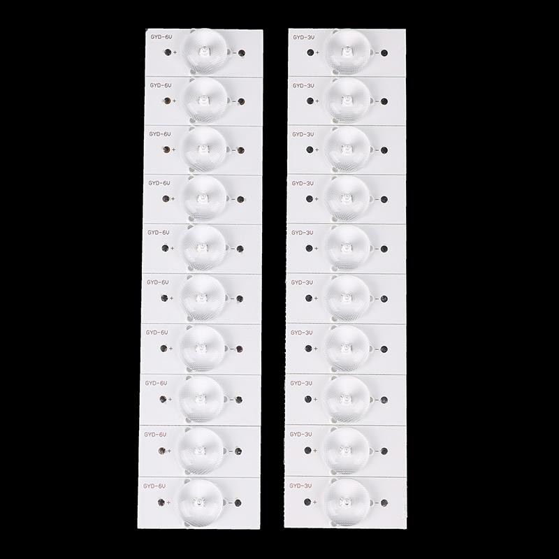Onetimingsky 10 ชิ้นทั่วไปโดยตรงประเภท 3 V 6 V โคมไฟลูกปัดซ่อมการใช้งานทั่วไป LCD TV LED Backlight พร้อมเลนส์ Fliter OMY