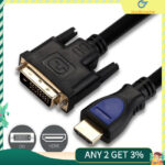 Leadingstar 15m Hdmi รองรับชายเป็น Dvi D 241 สายอะแดปเตอร์ชายการส่งข้อมูลแบบสองทิศทาง