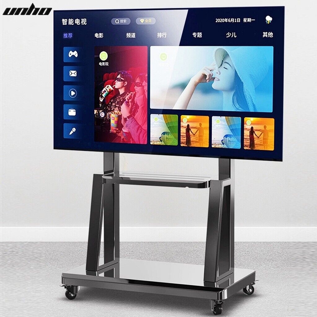 ปรับระดับความสูงได้ ระดับขาแขวนตั้งพื้น สำหรับทีวี 3280 นิ้ว TV Stand น้ำหนักได้ถึง 65kg สามารถเคลื่อนที่ได้ TV Bracket