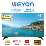 WEYON ทีวี LED 32 นิ้ว 4043 นิ้ว Smart TV FULL HD แอนดรอยด์ทีวี ดูNetflix Youtube ประกันศูนย์ 1 ปี W40wifi