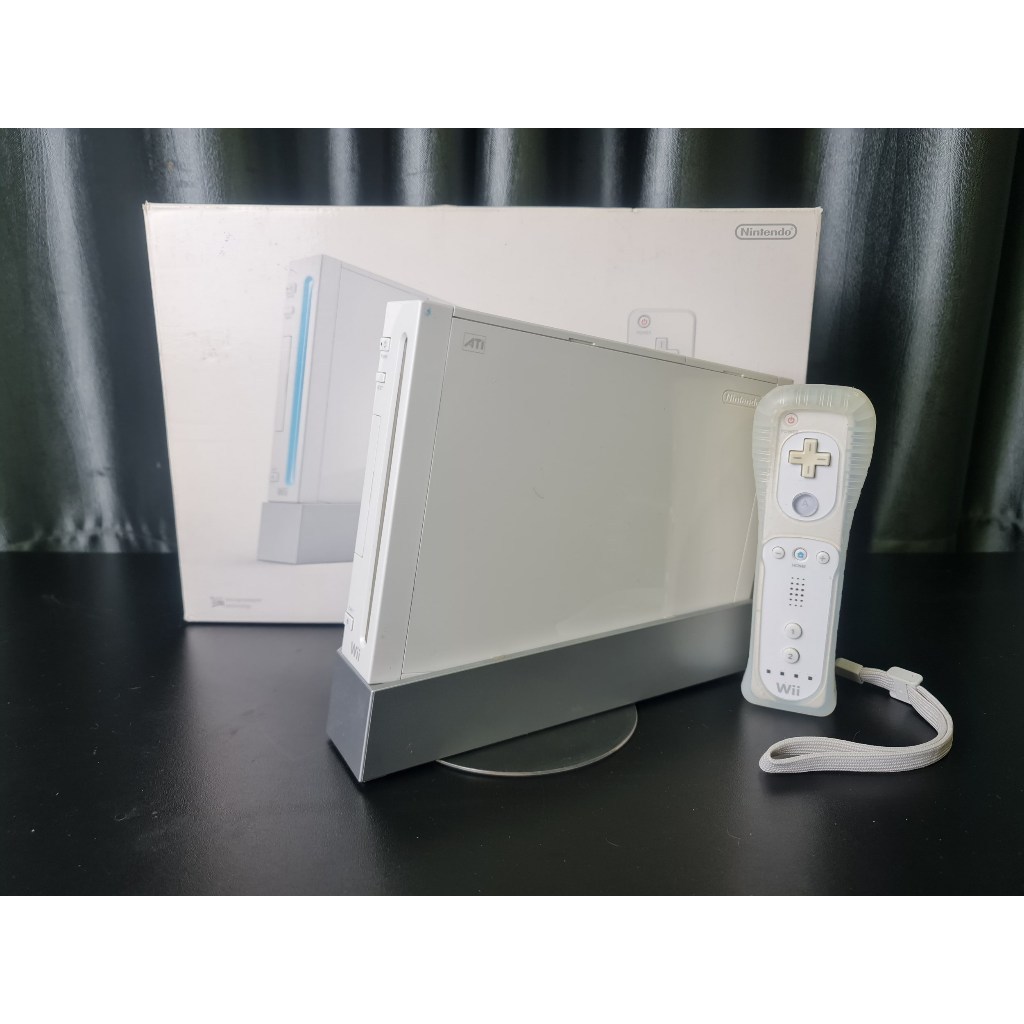 NINTENDO WII WHITE 128GB BOXED MODIFIEDUSED เครื่องเกม Wii เกมเต้นออกกำลังกาย สำหรับทุกคนในครอบครัว