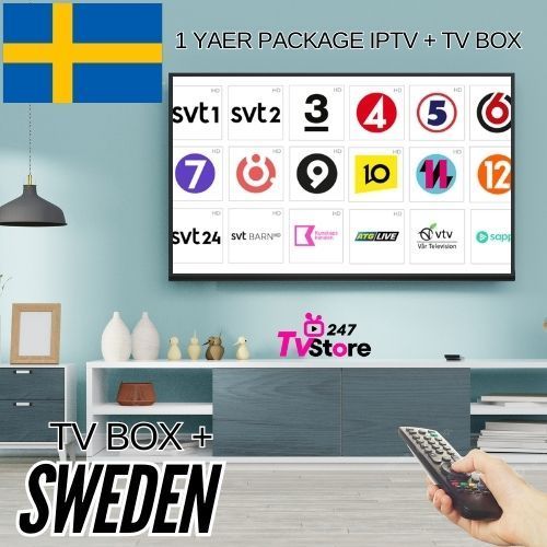 กล่อง Android TV พรีเมียม ช่อง SWEDEN ทีวี แพ็คเกจ IPTV 1 ปี สัญญาณดีไม่สะดุด ใช้ได้กับทีวีทุกรุ่น