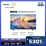 Toshiba TV 32V35MP ทีวี 32 นิ้ว HD WiFi Android TV Google assistant Voice Control Smart LED TV