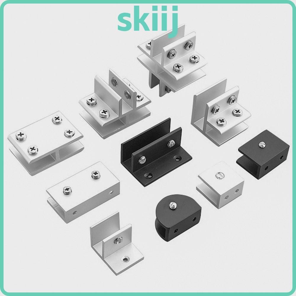 SKIIJ ที่หนีบแก้วฮาร์ดแวร์เฟอร์นิเจอร์ชั้นวางคลิปชั้นวางผู้ถือคลิปข้นแผงวงเล็บชั้นวางผู้ถือสนับสนุนสาหรับ612มิลลิเมตร