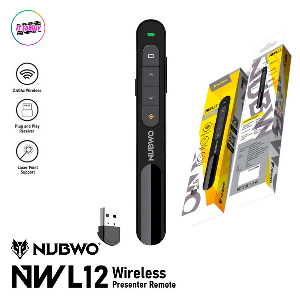 Laser pointer NUBWO WIRELESS PRESENTET รหัส NWL011NWL12 ประกันศูนย์ 1 ปี
