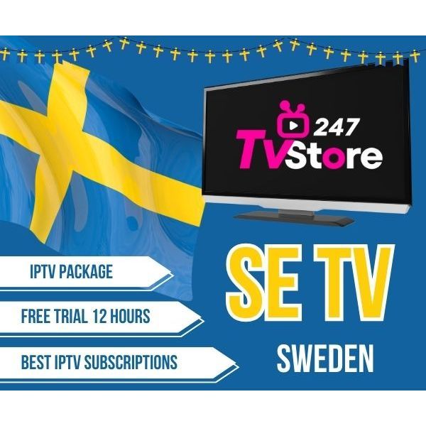 Sweden TV Package IPTV 1 Year รับชมช่องทีวีมากมายติดตั้งง่าย ใช้งานผ่านแอพบนมือถือกล่องทีวีสมาร์ททีวีและอื่นๆ