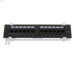 GB 12 พอร์ต CAT6 แผงแพทช์ RJ45 เครือข่าย Wall Mount Rack Bracket