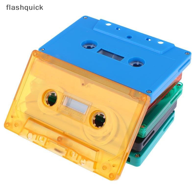 Flashquick 1 ชิ้นสีเทปเปล่ากรณีเสียงแม่เหล็กบันทึกเสียงเทปคาสเซ็ตเชลล์ม้วนที่ว่างเปล่าเพื่อรีลเทปคาสเซ็ต ไม่มีแกนเทป ดี