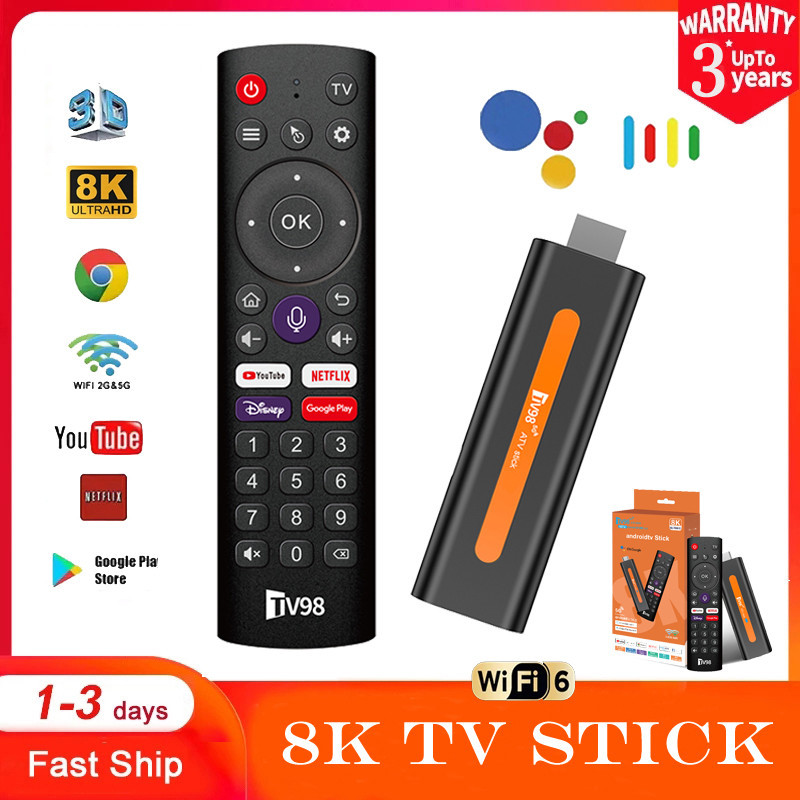 8K TV Stick แอนดรอยด์ทีวีสติ๊ก แอนดรอยด์ทีวี Android TV Stick 216GB 4G 5G WiFi Android 140 TV box ทีวีสติ๊ก Xiaomi