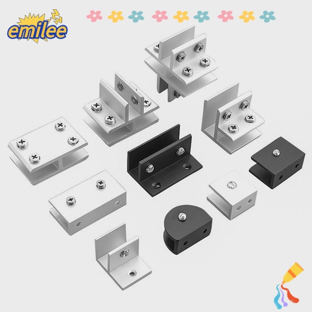 เอมิลี ที่หนีบแก้วฮาร์ดแวร์เฟอร์นิเจอร์ที่วางชั้นวางสนับสนุนที่วางชั้นวางคลิปโลหะผสมสังกะสีชั้นวางคลิปแผงวงเล็บสาหรับ612มม