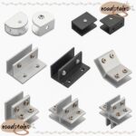 ROADSTAIRS ชั้นวางคลิป แผงวงเล็บชั้นวางคลิป Glass Clamp ชั้นวางนิกเกิลผู้ถือสนับสนุนฮาร์ดแวร์เฟอร์นิเจอร์สาหรับ 612 มม