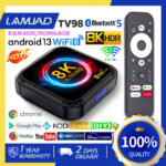 2024 กล่องแอนดรอย tv TV98 PRO RAM4GROM64GB WiFi 5g Android 14 8KHD TV BOX รองรับWifi กล่อง ดิจิตอลtv Smart TV Box