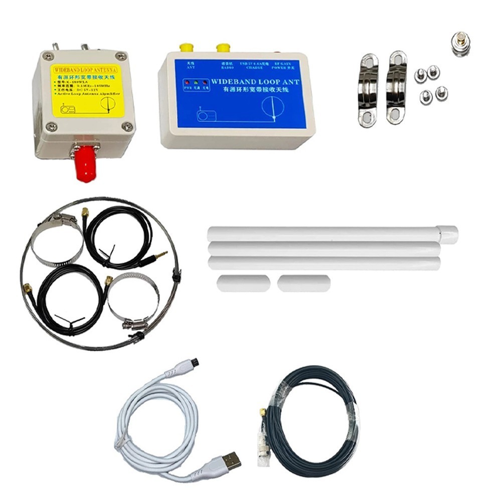 พร้อมสต็อก K180WLA เสาอากาศวงแหวนที่ใช้งานวิทยุ 100KHz180MHz เสาอากาศวงแหวนแม่เหล็กแบบเต็มวง