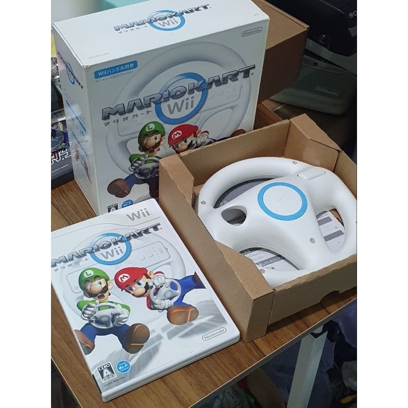 ชุด wii mario cart JP แผ่นและพวงมาลัย