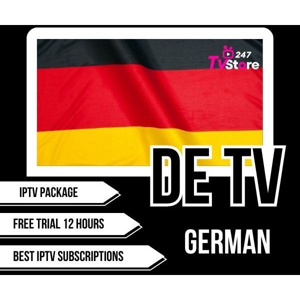 German TV Package IPTV 3 Month รับชมช่องTV Online มากมาย ใช้งานผ่านแอพ บนมือถือกล่องทีวีและสมาร์ททีวีได้ ภาพ FHD4K