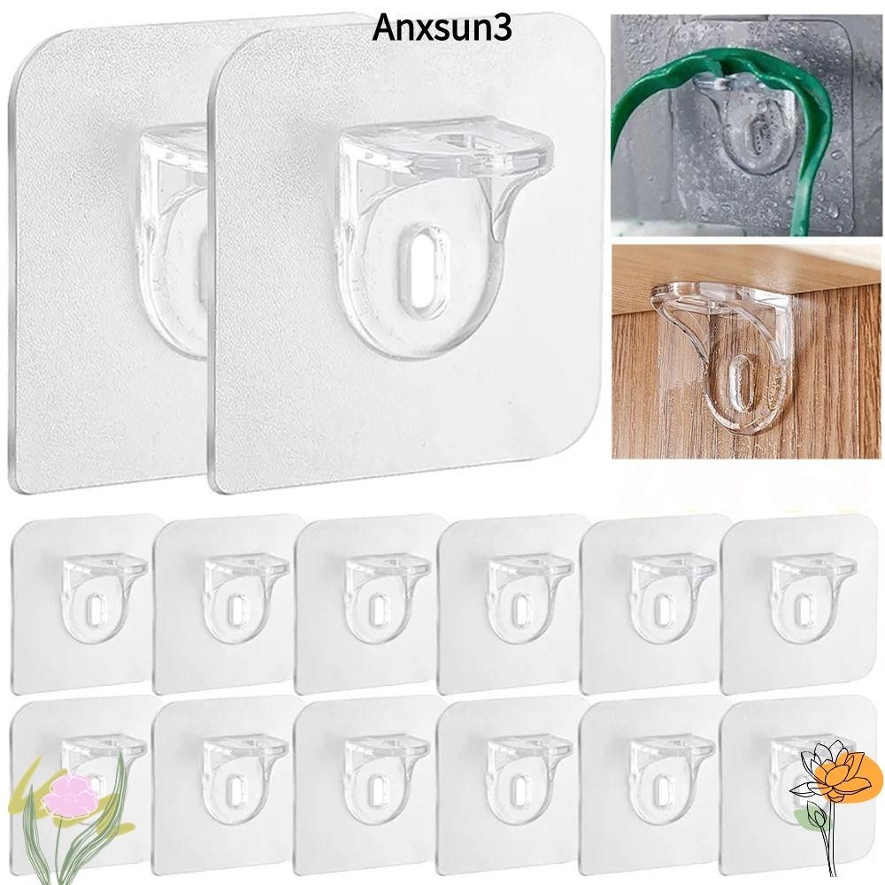 ANXSUN3 110 ชิ้นชั้นวางสนับสนุนตะขอ Strong รับน้าหนักBearing Bracket Self กาวหมุด Punchฟรีตู้เสื้อผ้าตู้ไม่มีร่องรอยพาร์ทิชันแผ่นสาหรับห้องครัวห้องน้า