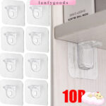 LANFYGOODS 110 ชิ้นชั้นวางสนับสนุนตะขอ วงเล็บไม่มีร่องรอยหมุดกาวตนเอง Punchฟรี Strong โหลดBearing ตู้เสื้อผ้าตู้พาร์ทิชันแผ่นสาหรับห้องครัวห้องน้า