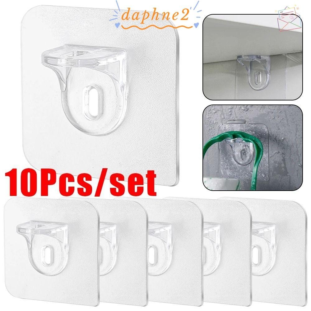DAPHNES 110 ชิ้นชั้นวางสนับสนุนตะขอ Punchฟรีไม่มีร่องรอยหมุดกาวตนเอง ตู้เสื้อผ้าตู้วงเล็บ Strong โหลดBearing แผ่นพาร์ทิชันสาหรับห้องครัวห้องน้า
