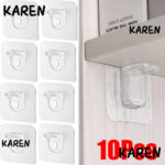 KARENGOODS 110 ชิ้นชั้นวางสนับสนุนตะขอ Punchฟรี Strong โหลดBearing Self กาวหมุดวงเล็บตู้เสื้อผ้าตู้ไม่มีร่องรอยพาร์ทิชันแผ่นสาหรับห้องครัวห้องน้า