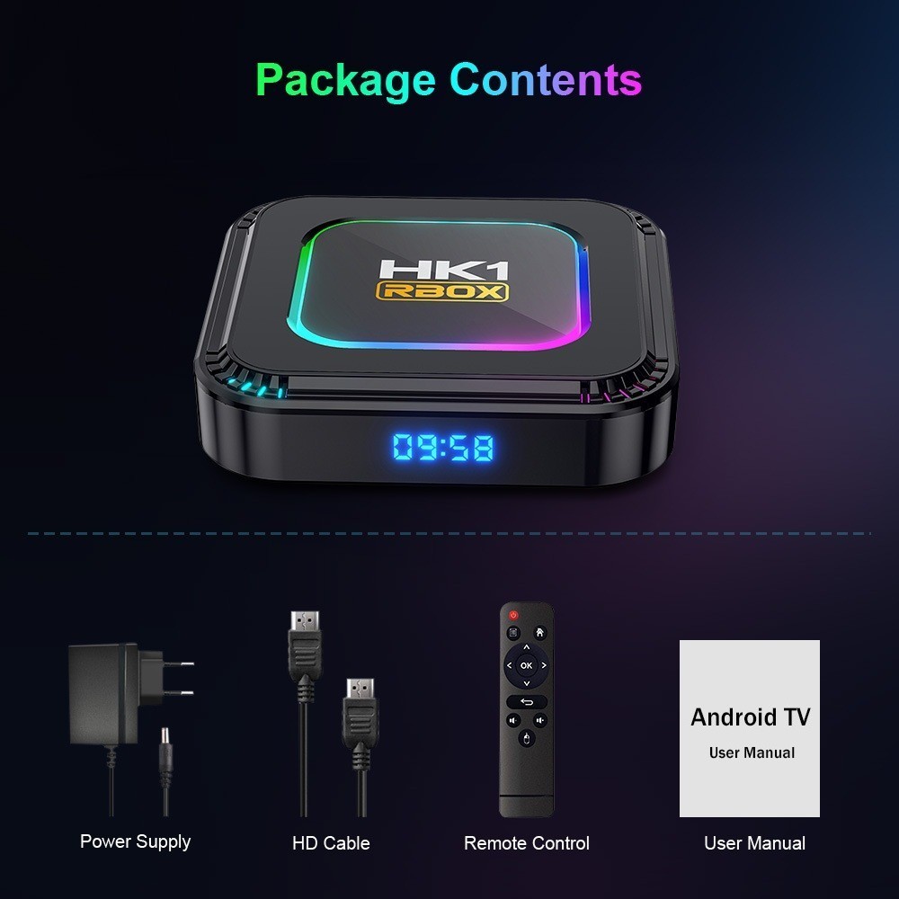 2024 นิว Android TV Box HK1 RBOX K8 Smart TV box แรม4GB64GB Rockchip ใหม่ RK3528 Android13 WIFI 6 BT50