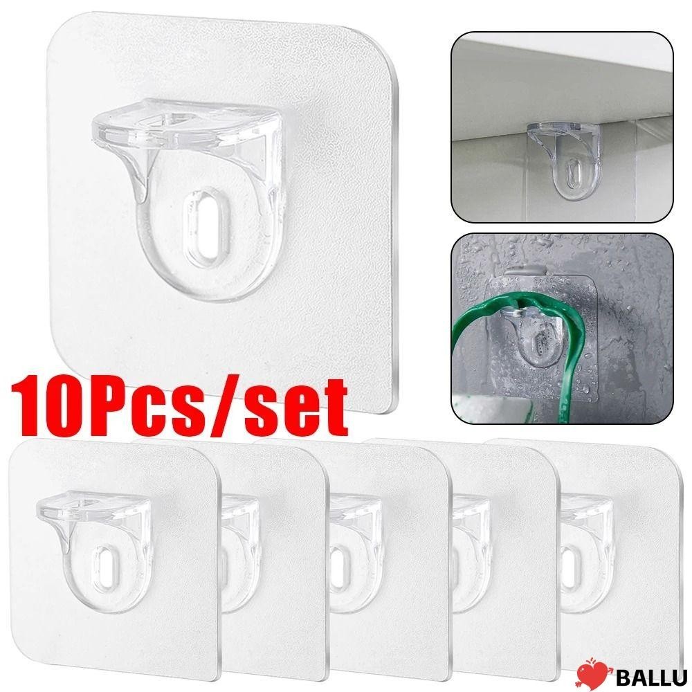 BALLU 110 ชิ้นหมุดกาวตนเอง PunchFree Bracket ชั้นวางสนับสนุนตะขอ Strong โหลดBearing ตู้เสื้อผ้าตู้ไม่มีร่องรอย Partition แผ่นสาหรับห้องครัวห้องน้า