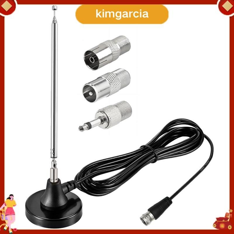 kimgarcia เสาอากาศแบบยืดไสลด์เสาอากาศ FM สาหรับวิทยุ FM ดิจิตอลในครัวเรือน