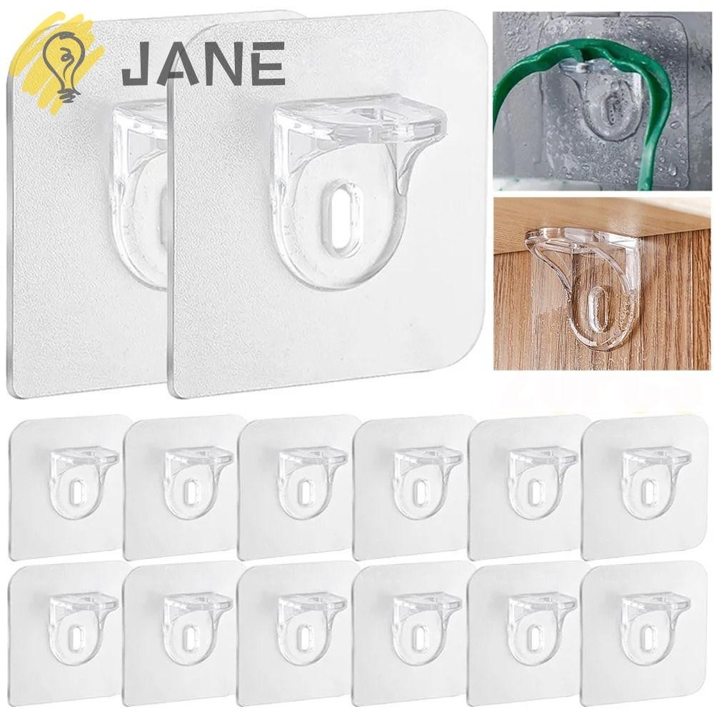 JANE 110 ชิ้นชั้นวางสนับสนุนตะขอวงเล็บ Punchฟรี Self กาวหมุดทนทานตู้ตู้เสื้อผ้าโดยไม่ต้อง Trace Strong LoadBearing Partition แผ่นสาหรับห้องครัวห้องน้า
