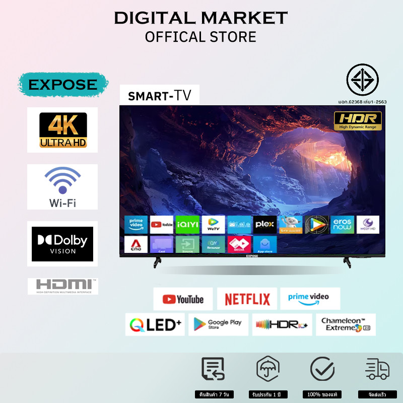 ทีวี Android 32 นิ้ว LED Smart TV รับสัญญาณดิจิตอล ดู Netflix YouTube LINE TV ได้เลย